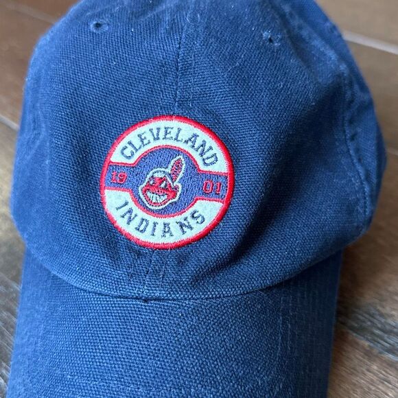 Twins Enterprise retired Cleveland Indians adjustable baseball hat navy blue chi - Picture 2 of 7